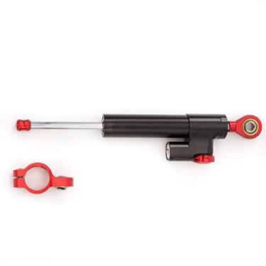 Imagem de Controle de para-choque universal ajustável para motocicleta Krace para Honda Yamaha Kawasaki Suzuki Aprilla BMW DUCATI preto e vermelho