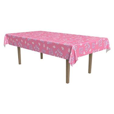 Imagem de Beistle 57385 It's a Girl! Toalha de mesa, 137 cm x 274 cm