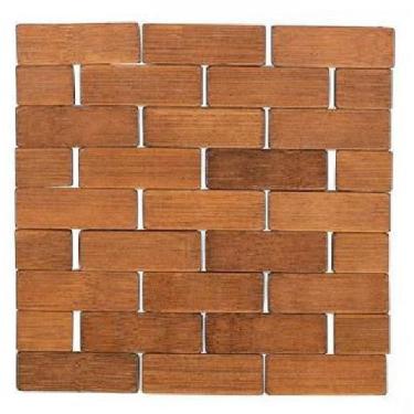 Imagem de Descanso De Panela Bambu Quadrado Decoração Cozinha 17,5cm - Atef