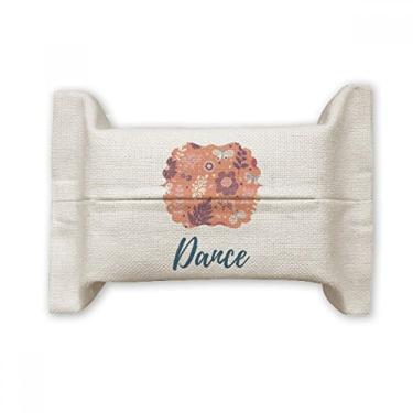 Imagem de Pansy Flower Plant Paint Suporte de capa de papel para lenços faciais Saco de linho de algodão