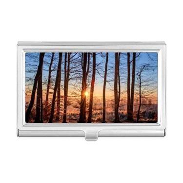 Imagem de Porta-cartões de visita Dark Forestry Science Nature Scenery