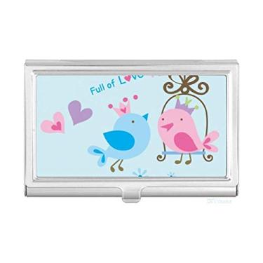 Imagem de Ilustração Linda Gaiola de Pássaros Porta-Cartão de Visita Caixa de Bolso Carteira