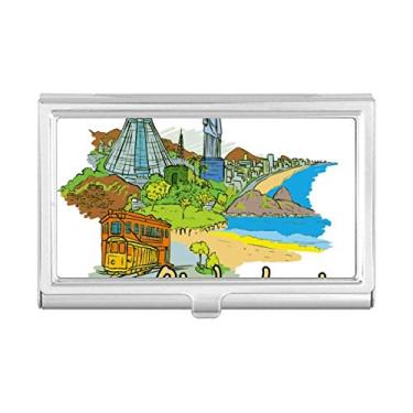 Imagem de Porta-cartão de visita pintado à mão Brasil Rio de Janeiro
