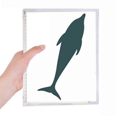 Imagem de Caderno de golfinhos Blue Ocean Docile Streamline com folhas soltas diário recarregável