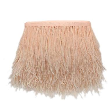 Imagem de kowaku 10 15 cm, acabamento de franja de pena de avestruz real 1 jarda / 1 m colorido - champanhe, tamanho único