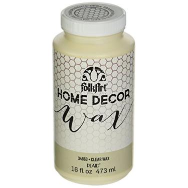Imagem de FolkArt Home Decor Giz Móveis e Tinta Artesanal em Cores Sortidas, 473 ml, Cera Transparente