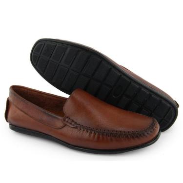 Imagem de Mocassim Masculino Couro Casual Confortável Clássico