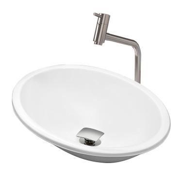 Imagem de Cuba Pia Banheiro Sophia Torneira DL08 Valvula Inox Click Branco