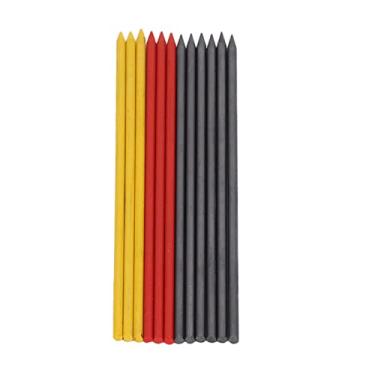 Imagem de Conjunto de Recarga de Lápis de Carpinteiro 2,8 Mm Hb Deephole Drawing Wax para Substituições de Arquitetos Recargas Amarelas Mecânico Preto Vermelho Kit Grafite 12 Unidades