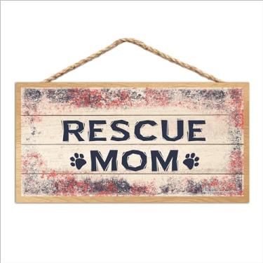 Imagem de Imagine This Placa de madeira Rescue Mom para animais de estimação