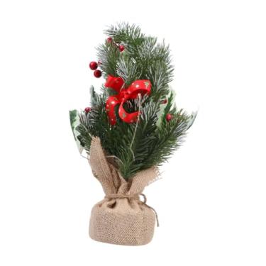 Imagem de STOBAZA decoração de mesa de árvore de natal mini potes ornamento mini árvore de natal de mesa acessório decorativo de natal enfeite de festa de natal fosco baga vaso de flores decorações