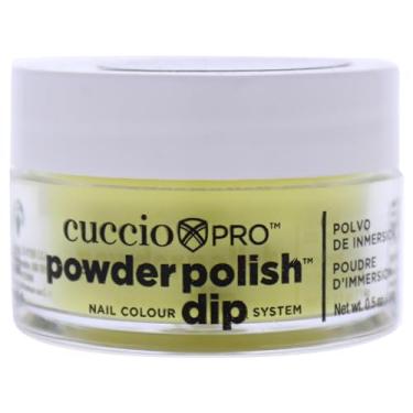 Imagem de Cuccio Esmalte Color Powder - Laca para manicure e pedicures - Pó altamente pigmentado que é finamente moído - Acabamento durável com uma cor rica impecável - Amarelo neon brilhante - 14 g