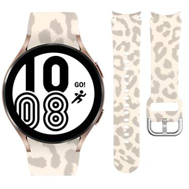 Imagem de Watbro Pulseira compatível com Samsung Galaxy Watch 6 Classic de 43 mm, 47 mm, 40 mm e 44 mm, Galaxy Watch 5/4, estampa de mármore de vaca para Galaxy Watch5 pro/Galaxy Watch4 Classic de 46 mm e 42 mm