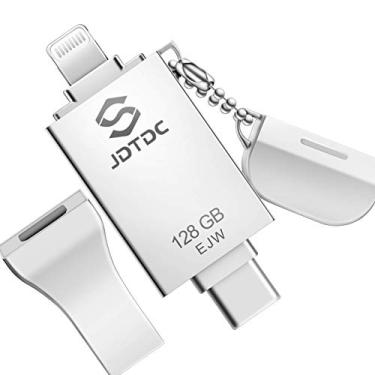 Imagem de JSL JDTDC 128 GB Genuíno Apple MFi Certificado iPhone-Photo-Stick, Capacidade Real 3 em 1 USB-C-Flash-Drive Drive Drive para iPhone 17 16 15 14 13 12 iPad Android PC