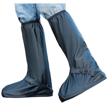 Imagem de Capas para sapatos de chuva | Capas de sapato impermeáveis para homens e mulheres | galochas reutilizáveis (preto, grande)