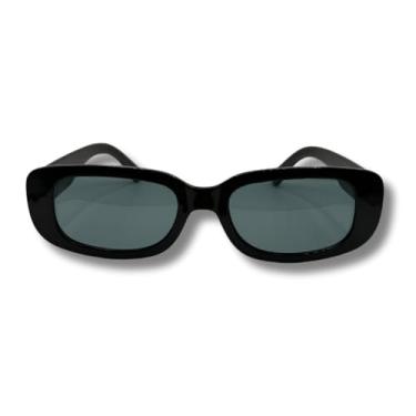 Imagem de Óculos Vintage Retrô Escuros, Com Proteção UV400, para Festa, Balada, Casamento (Preto)