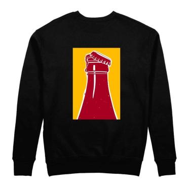 Imagem de Moletom Terceirao Flanelado Estampado Blusa de Frio Manga Comprida Confortavel Moderno Macio