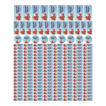 Imagem de Adesivo Etiqueta Escolar Personalizado Vinil Carros 175UN