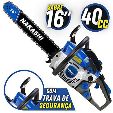 Imagem de Motosserra À Gasolina Nakashi NCS 400 40.1cc Sabre de 16 Pol Com Carburador Walbro e Vela NGK