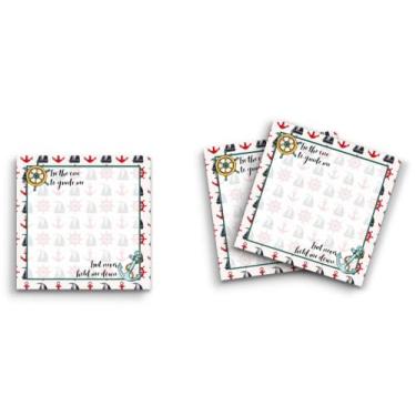 Imagem de Butler in the Home Sticky Notes Pacote com 12 7,6 cm x 7,6 cm, 50 folhas por bloco, Be The One to Guide, But Never Hold Me Down Âncora de barco, blocos de notas engraçados fofos e engraçados papelaria