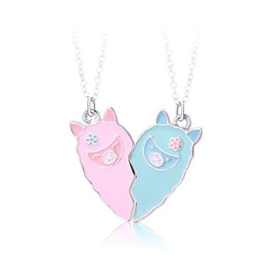 Imagem de Lezmoii Colar da Amizade, Colar de Melhor Amigo Combinando Magnética BFF para 2 Meninas Presentes de Amizade, 17.7 inches, Metal, Sem Pedra Preciosa