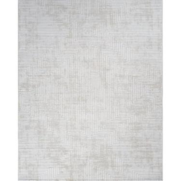 Imagem de Pemogo, Tapete Sala Quarto 3,00x2,50m Vienna Gelo Geométrico - Coleção Pemogo