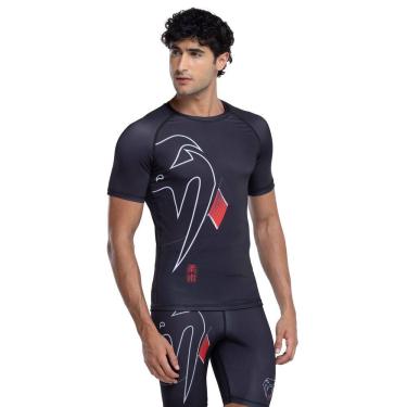 Imagem de Camiseta Masculina Venum Manga Curta Rashguard Black Belt Dark