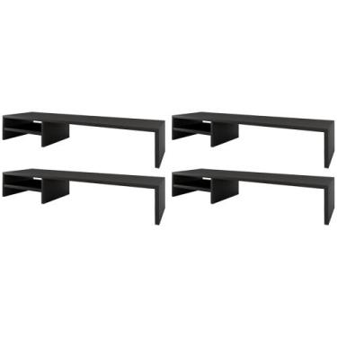 Imagem de Kit 04 Suportes Para Monitor Stand Home Office Lap 90 cm L03 Preto - L