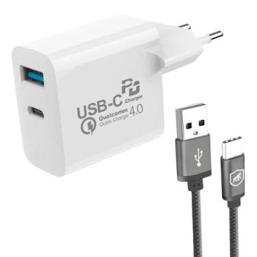 Imagem de Cabo Tipo C / USB-A + Carregador de Parede Turbo - Gshield