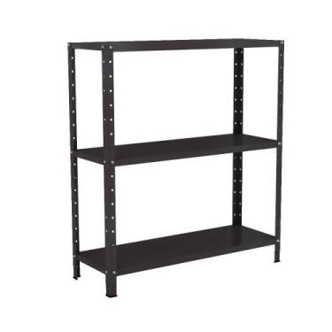 Imagem de Estante Aço 3 Prateleiras Livros Cozinha Quarto EAF007 Preto - Elite A