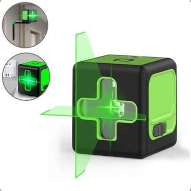 Imagem de Nível A Laser 2 Linhas Verdes Cruz 20 Metros Tripé Em L Imã  - Nivel L