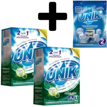 Imagem de 2x Sabão Para Maquina de Lavar Louça Unik Brisa de Limão + Pastilha Pa