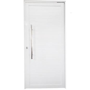 Imagem de Porta de Alumínio Pivotante Branco Com Puxador Linha 30 - DC, Direita,