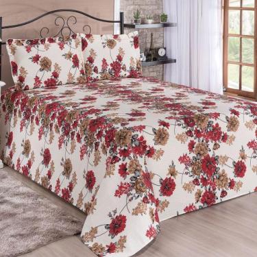 Imagem de Kit Cobre Leito Solteiro Bella Piquet 02 Peças- Vermelho - Ateliê e ci