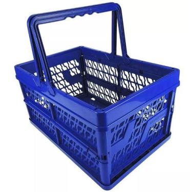 Imagem de Caixa Organizadora Plástico Dobrável Multiuso Com Alça 12kg - Brasfort