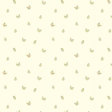 Imagem de Papel De Parede Borboletas Fundo Amarelo Decorativo Adesivo - LRP