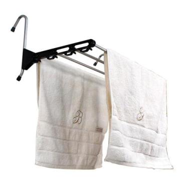 Imagem de Varal De Porta Dobrável Portátil 4 Toalhas - Varal Sd