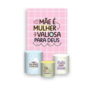 Imagem de Painel De Festa Vertical 1,50 x 2,20 + Trio De Capas Cilindro - Dia da