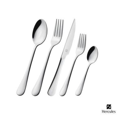 Imagem de Jogo conjunto talheres faqueiro inox 30 pecas hercules - Mundial