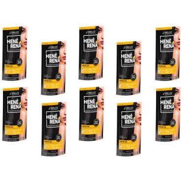 Imagem de Hene em Gel Rená Preto Natural (Preto Medio) 03x180gr Alisa, tinge e D