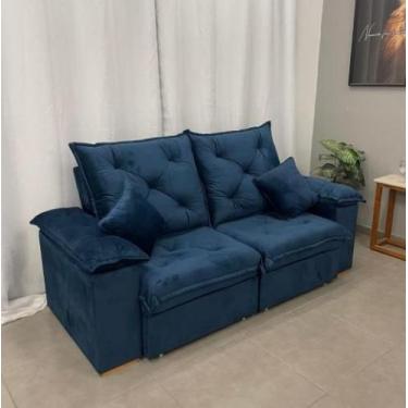 Imagem de Sofá Porto Madero 3 Lugares Retrátil e Reclinável 200cm Tecido Veludo 