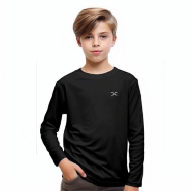 Imagem de Camisa de Menina Proteção Uv50 Solar Infantil 2 ao 16 Criança Manga Lo
