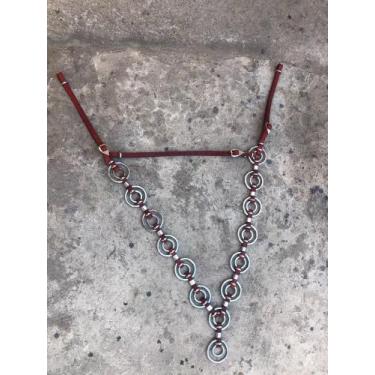 Imagem de Peiteira Para Cavalo Ferragens Inox Peitoral Para Cavalgada - AF COURO