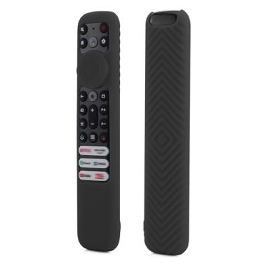 Imagem de JCMOYUTY Capa para controle remoto RC923, capa para TCL RC902V RC902V1 FMR1 / RC813 FMB1 (2023) TCL LED Smart TV capa de silicone - preta