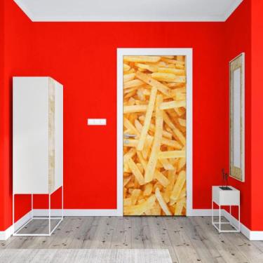 Imagem de Adesivo de Porta Batata Frita - Império da Impressão, P - 70cm x 210cm