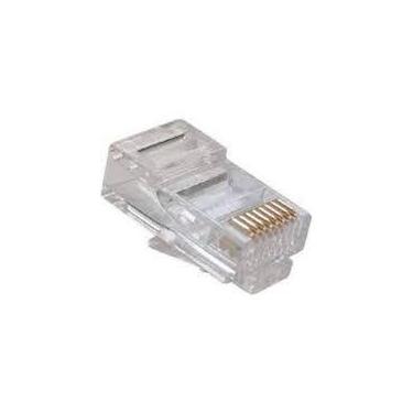 Imagem de Conector RJ45 Rede Informática 100 Peças - Caster Brasil
