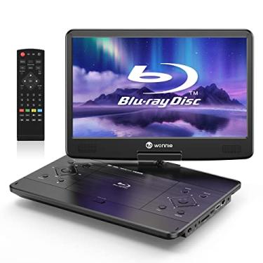 Imagem de WONNIE Leitor de Dvd Blu-Ray Portátil de 16,9 "Com Tela Giratória Grande Full Hd de 14,1" 1080P, Som Surround, Bateria Recarregável de 4 Horas, Suporte para Última Memória, Saída Hdmi, Entrada Av, Car