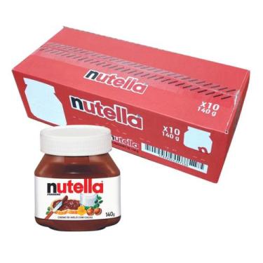 Imagem de Creme de Avelã Nutella, 10 Potes de 140g