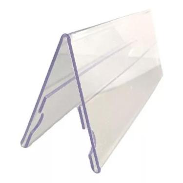 Imagem de Porta Preço V 20x15cm Display Prisma Buffet Etiqueta 10 Pcs - AGV CRIA
