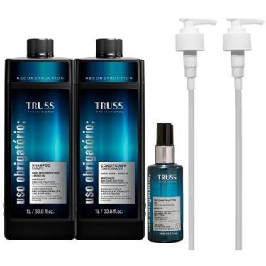 Imagem de Kit TRUSS Uso Obrigatório - Shampoo 1L + Condicionador 1L + Óleo 60ml 